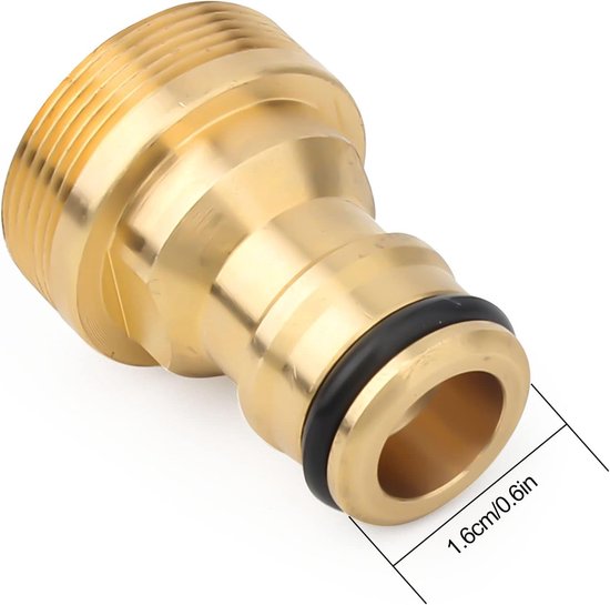 2 Stück Universelle Messing-wasserhahnverbinder Für Mischbatterien (f22m24), Schnellkupplungs-gartenschlauchadapter (außengewinde, Goldfarben)