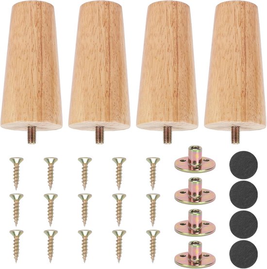10 Cm Hohe Holzmöbelfüße – Geeignet Für Betten, Kommoden, Nachttische Und Sessel