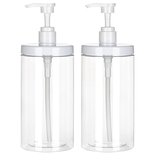 Nachfüllbarer Pumpspender, 2er-packung À 1000 Ml Für Klare Seife Und Desinfektionsmittel, Mit Großer Öffnung, Shampoos Und Duschgels Im Badezimmer.