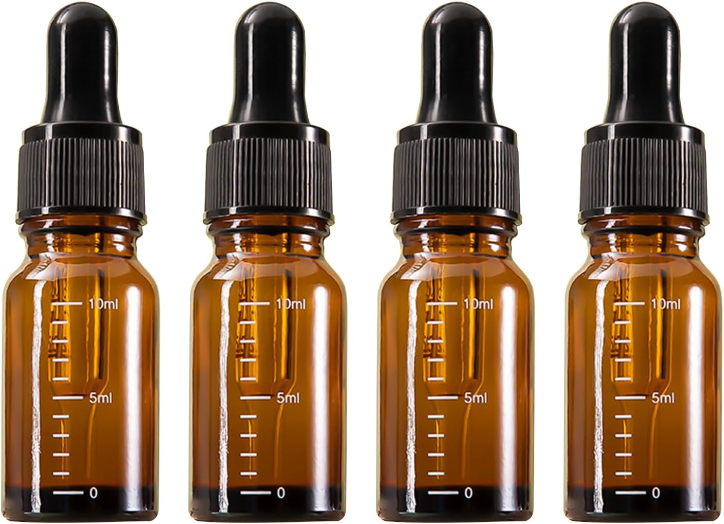 X 10 Ml Pipettenfläschchen, Tropfflaschen, Bernsteinfarbene Glasfläschchen Mit Pipetten, Tropfflasche Für Ätherische Öle Und Parfüm (mit Skala)