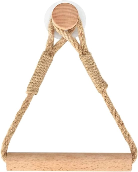 Handtuchhalter Aus Seil – Handtuchrolle Aus Holzseil – Toilettenpapierhalter Fürs Badezimmer – Vintage-toilettenpapierhalter – Wandmontage – Geeignet Für Badezimmer &