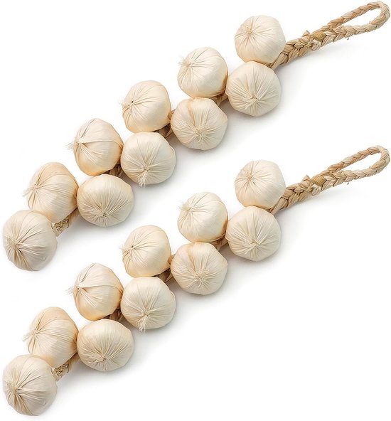 2 Bündel Naturgetreue Knoblauch-imitationen Aus Schaumstoff, Herbst- Und Weihnachtsdekoration, Künstliche Knoblauchknollen Für Zuhause, Küche Und Fotoshootings