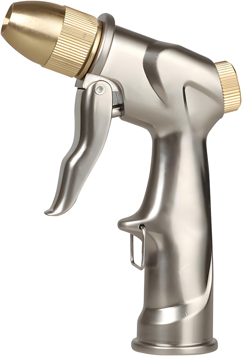 Gartensprenger Aus 100 % Metall – 4 Hochdruck-sprühstufen – Für Autowäsche, Tierbad, Blumen Und Rasen – Langlebig Und Auslaufsicher