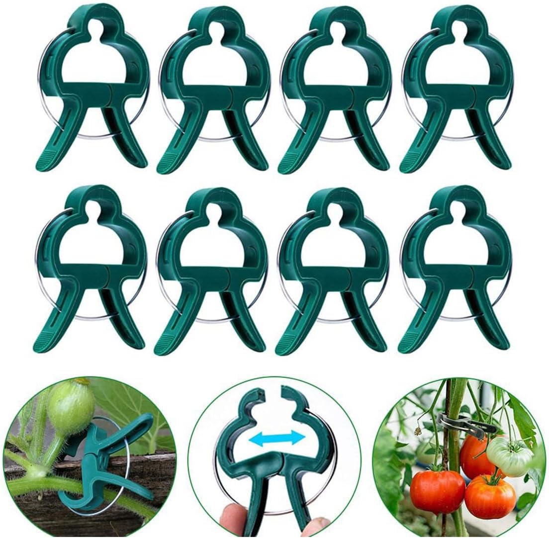 100 Pflanzenclips In 2 Größen - Gartenclips Für Pflanzen - Tomatenclips Für Kletterpflanzen - Hängeclips Für Weinreben