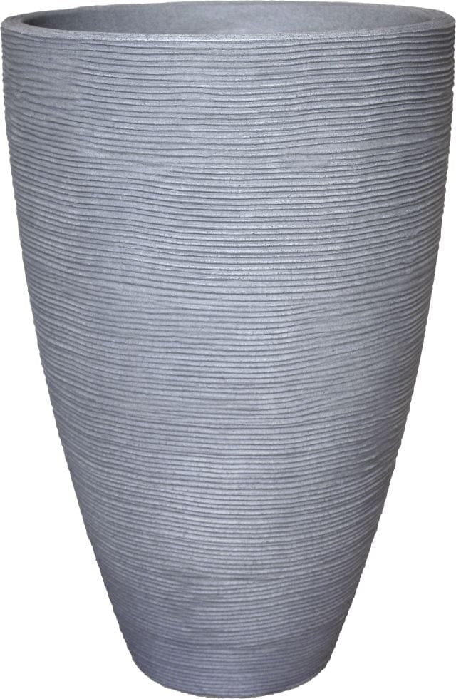 Geli - Pflanztopf mit Rillen ø 40 x 60 cm betonfarbe Kunststofftöpfe