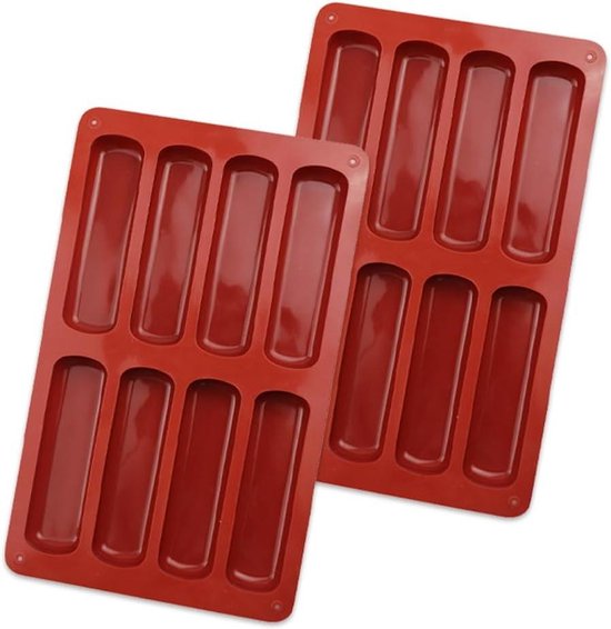 Silikon-backformen Für Verschiedene Riegelgebäcke – 8 Müsliriegelformen – Antihaftbeschichtung – Schokoladenbrownies – Käsekuchen – Maisbrot