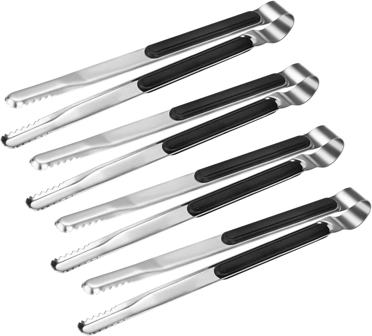 4-teiliges Premium-küchenzangen-set Aus Edelstahl – Servierzangen Zum Kochen – Metall-lebensmittelzangen Mit Rutschfestem Griff – Hitzebeständige Grillzange (25 Cm)