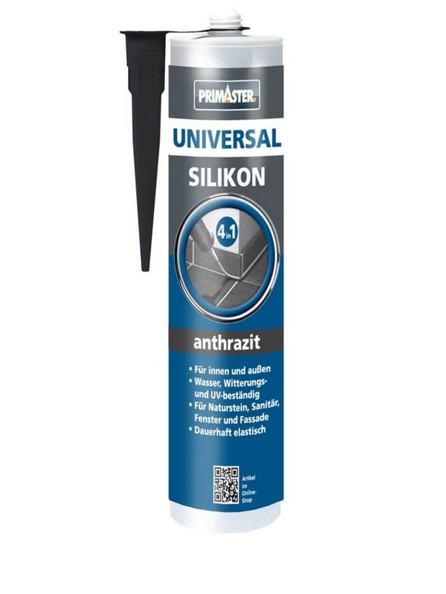 Primaster Universalsilikon 4 in 1 Anthrazit 300ml Vergilbungsfrei Innen&Außen
