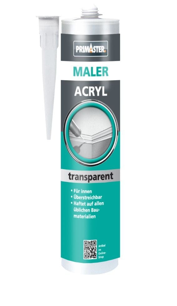 Primaster - Maler-Acryl Transparent 300ml Dichtmasse Dichtstoff Bauacryl