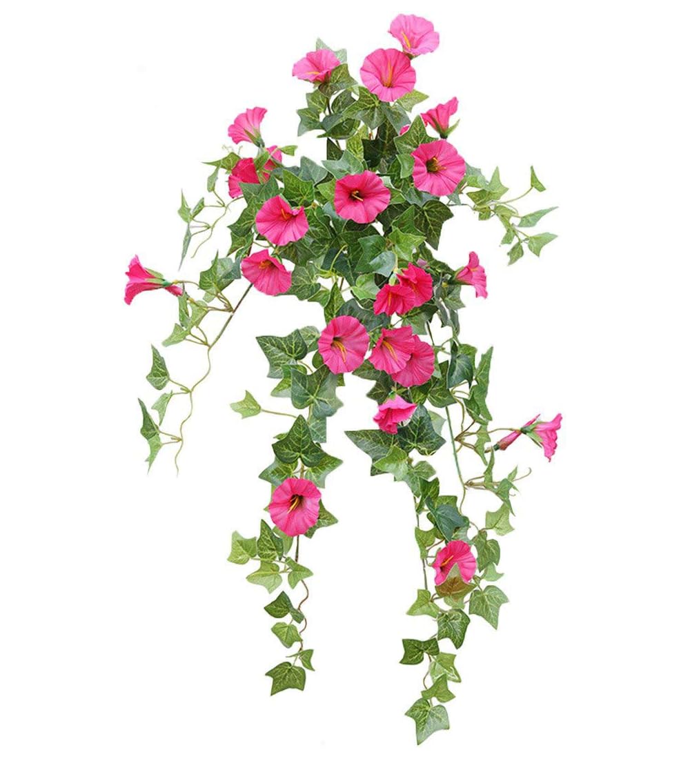 1 Bund (23 Blumen) Künstlicher Blumenstrauß Aus Kunststoff Mit Hängeseil, Geeignet Für Die Dekoration Von Haus, Garten, Hochzeit Und Party (rosarot)