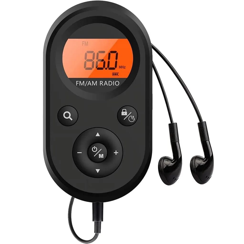 Mini-am/fm-radio Mit Akku, Kompakt, Tragbar, Mit Integriertem Akku, Kopfhörern, Lcd-bildschirm Und Geringem Gewicht – Ideal Für Sport Und Alltag.