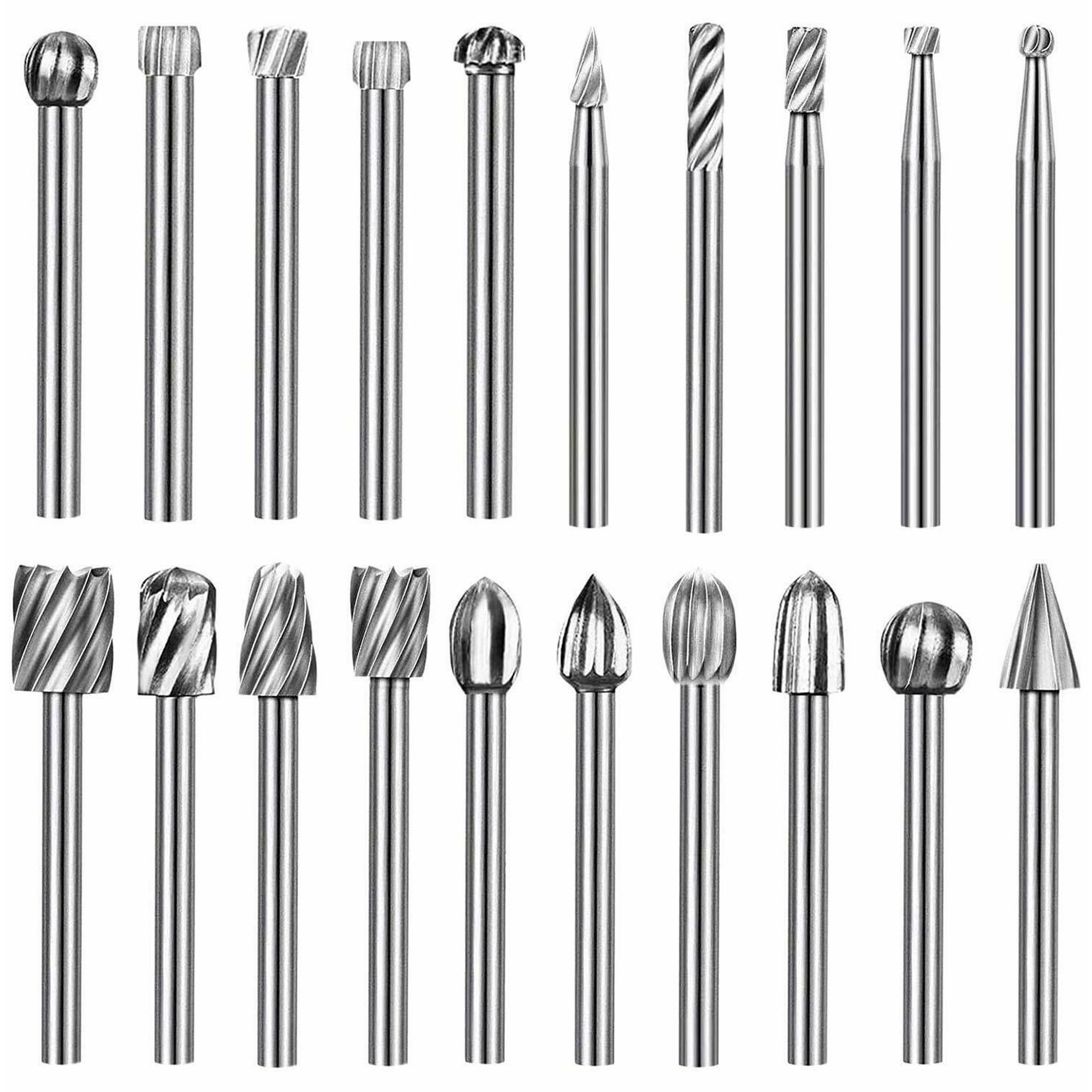 20-teiliges Set Rotierender Hss-feilen Für Holzschnitzereien 1/8-zoll-bohrerset Für Dremel-werkzeuge.