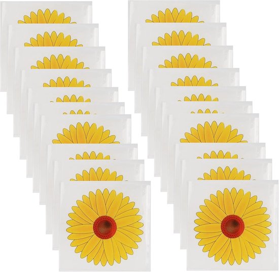 20 Blatt Fliegenpapier Pro Packung, Chrysanthemenfliegenfallen Und Repellentaufkleber Für Blumentöpfe Und Den Gebrauch Im Haus