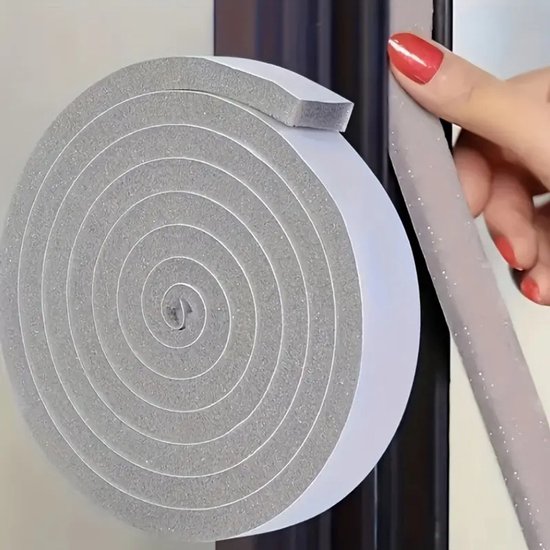 Türdichtung - Selbstklebendes Schaumstoff-dichtungsband (15 Mm X 10 Mm X 4 M), Zur Schall- Und Wärmedämmung Von Türen Und Fenstern, Weiß.