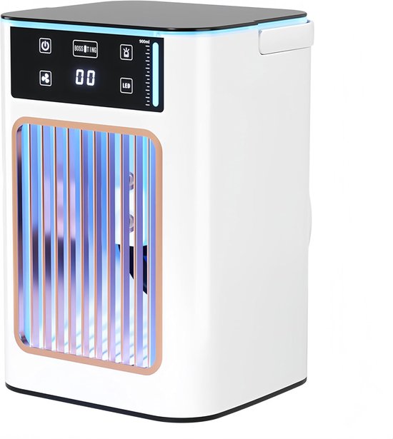 Mini-verdunstungskühler Mit Klimaanlage, Tragbar, 3-in-1, Leise, Wassertank, Usb-aufladbar, 900 Ml, Für Büro, Terrasse, Camping