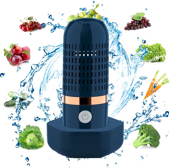 Kabelloses, Tragbares Ultraschall-reinigungsgerät Zur Schädlingsbekämpfung, Wasserdicht, 4400 Mah, Für Obst, Gemüse Und Fleisch, Blau