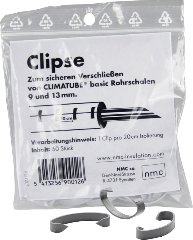 Rohrisolierungs-Clipse PI 50 Stück Rohrisolierung & Zubehör