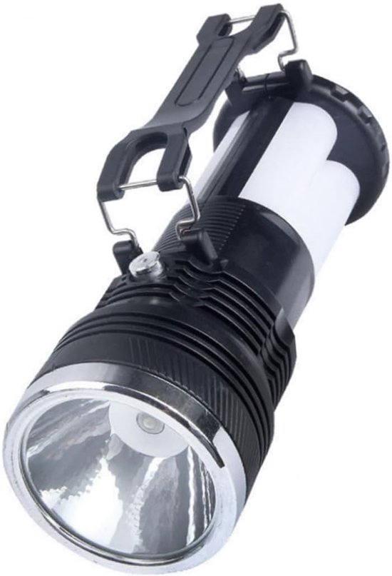 Tragbare, Solar- Und Windfeste Led-campinglaterne – Schwarz