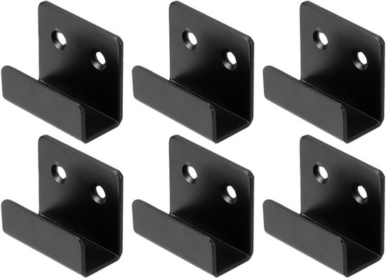 Fliesenhalterung, 6-teilig, Wandhalterung, Wandhaken, Für Große Spiegel, Bilderrahmen, Keramikfliesen, Schwarz, Edelstahl, 4 X 2 X 3,6 Cm