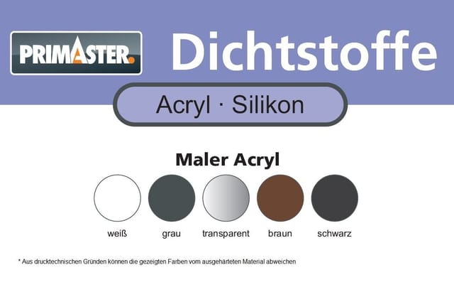 Primaster Maler-Acryl Schwarz 310ml Dichtmasse Dichtstoff Bauacryl