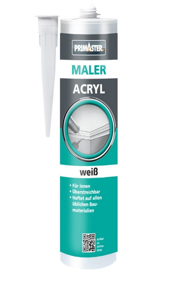 Primaster - Maler-Acryl Weiß 310 ml Dichtmasse Dichtstoff Bauacryl