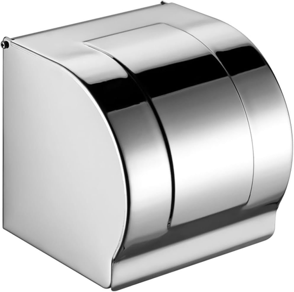 Wandmontierter Toilettenpapierhalter Fürs Badezimmer, Edelstahl 304, Bohrfreier Rollenhalter, Praktische Silberne Taschentuchbox, Geeignet Für Den Gebrauch Zu Hause Und Im Hotel.