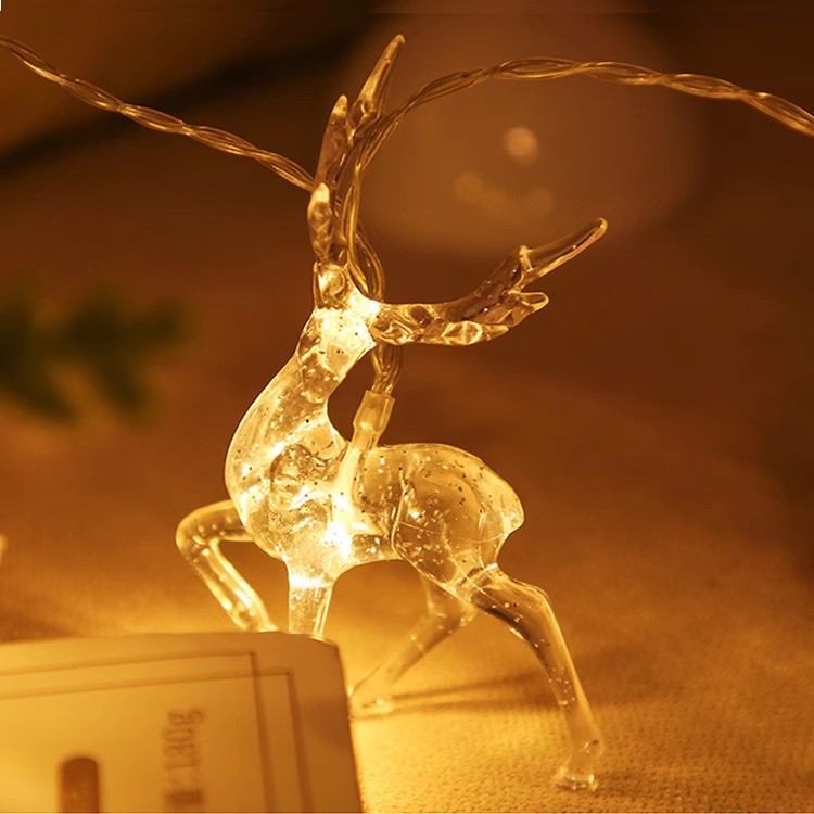 Solarbetriebene Lichterkette Mit Rentiermotiv – Weihnachtsbeleuchtung Mit Rentieren – Dekoration Für Einkaufszentren – Led-lichterkette – Warmweiß