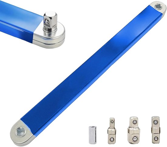 38 Cm Langer Ratschen-verlängerungsschlüsselsatz, Robustes Kfz-reparaturwerkzeug, Blau