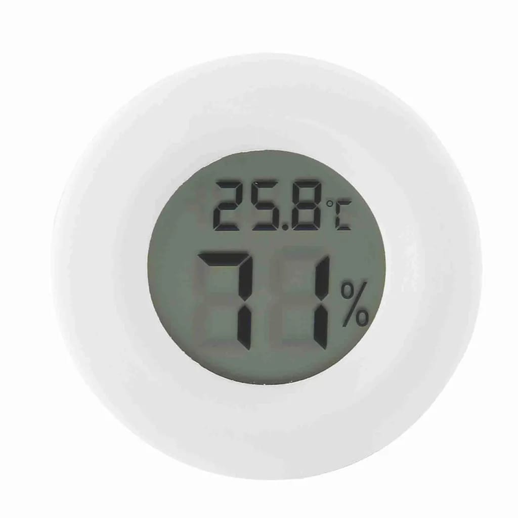 Mini-digital-lcd-thermometer Und Hygrometer, Rund, Speziell Für Reptilien Entwickelt.