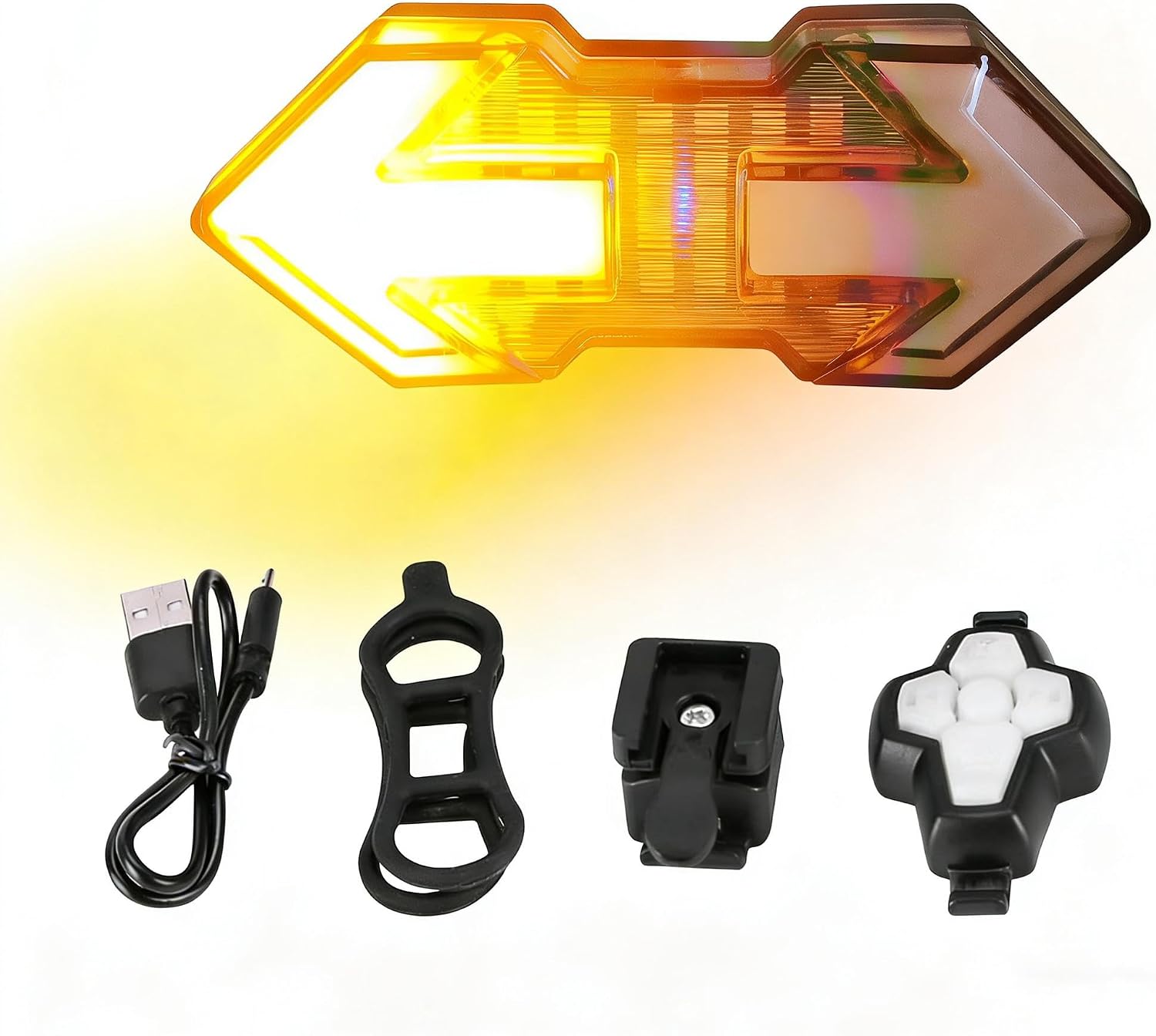 120 Lumen Fahrradrücklicht Mit Blinkern – Usb-aufladbar – Kabellose Fernbedienung – Ipx5 Wasserdicht