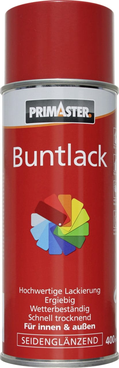 Primaster Lackspray 400ml Feuerrot Seidenglänzend Wetterbeständig Sprühlack