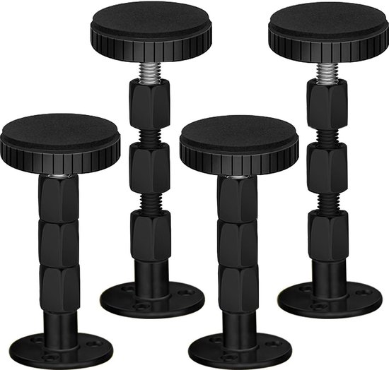 4 Stück – Kopfteilstopper – 80–107 Mm – Verstellbare Möbelfüße – Selbstklebende Möbelfüße – Wackelschutz – Bettbefestigung – Kopfteilbefestigungen
