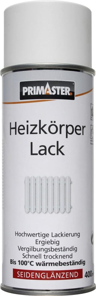 Primaster - Heizkörper-Lackspray 400 ml Weiß Heizungslack Spraydose Lack Spray