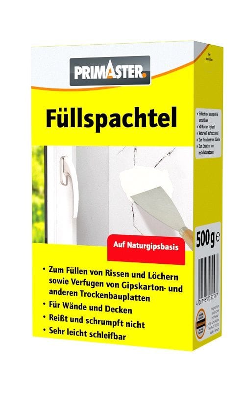 Füllspachtel 500g auf Naturgipsbasis Füllen, Glätten, Kleben Innen - Primaster