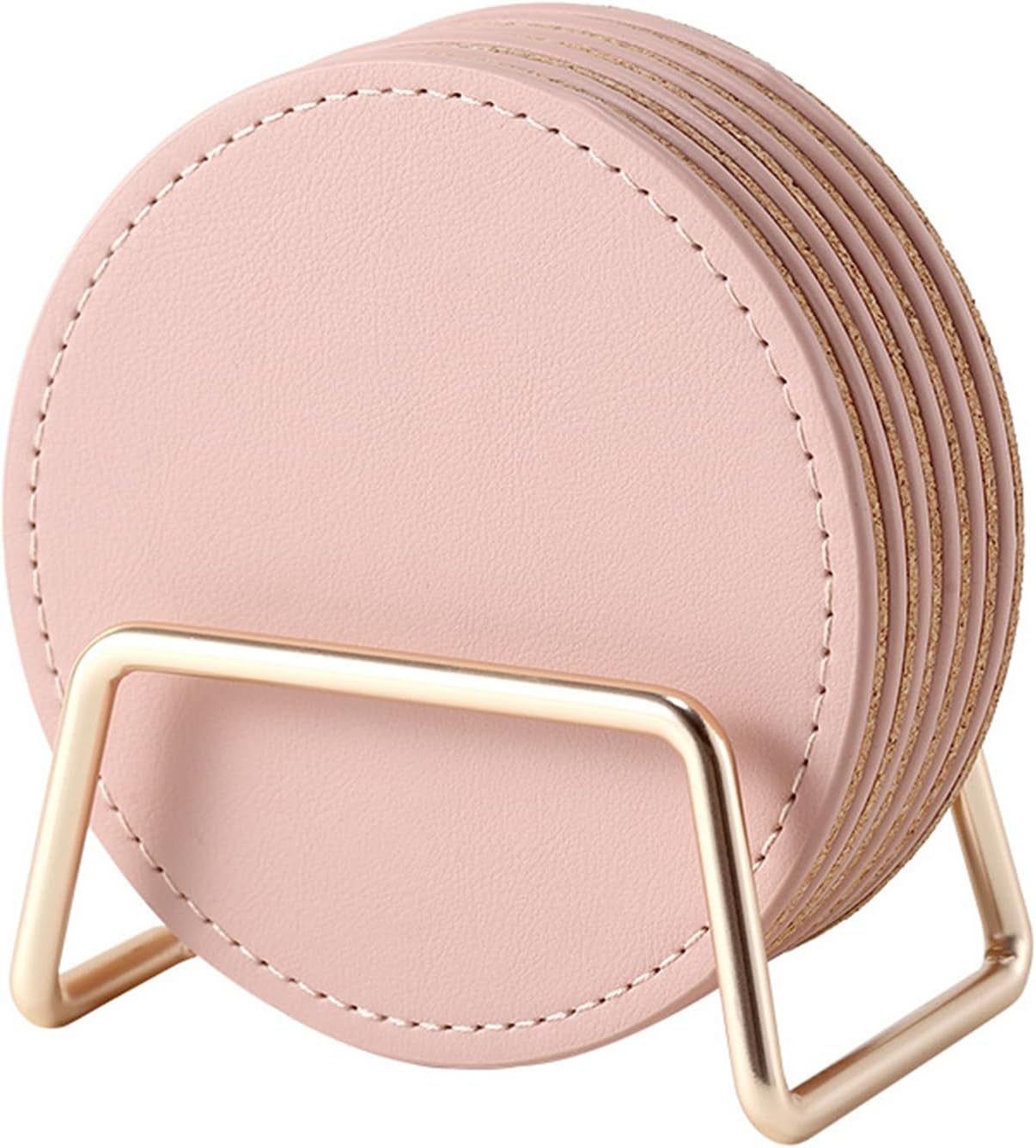 Untersetzer-set (6er-pack Mit Ständern) - 3,9-zoll-getränkeuntersetzer, Geeignet Für Verschiedene Tassen, Perfekt Für Schreibtisch Und Wohndekoration (rosa)