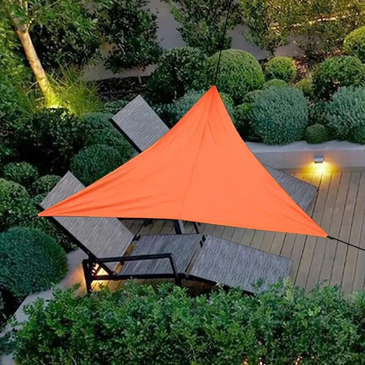 Dreieckiges Sonnensegel, Sonnenschutzplane Wasserfestes Material – Maschinenwaschbar Garten & Terrasse 3 X 3 X 3 M (orange)
