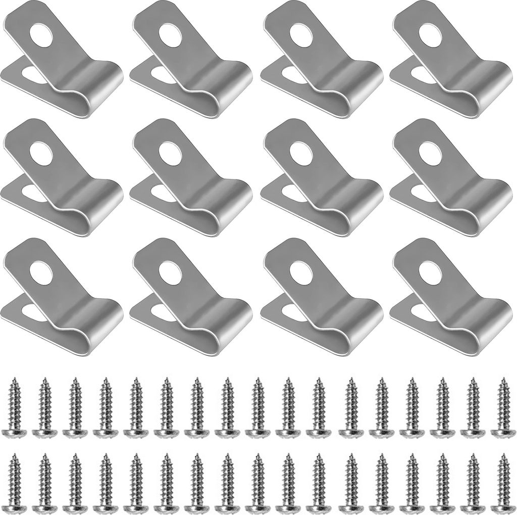 100 Zaunclips Mit Schrauben, Edelstahl, Rostfrei, Geeignet Für 12-16 Zoll Gartenbedarf - B