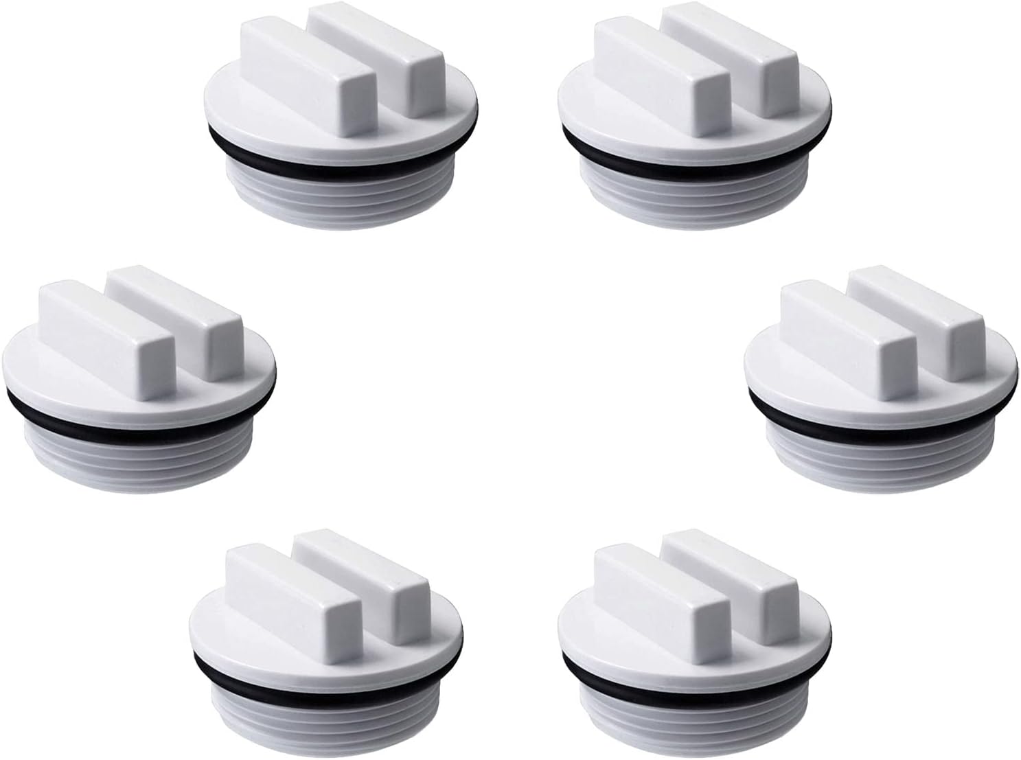 1,5-zoll (ca. 3,8 Cm) Gewinde-rücklaufkabel-winterstopfen Und Filterablaufstopfen, Geeignet Für Winterfeste Pools Und Filter (6er-packung)