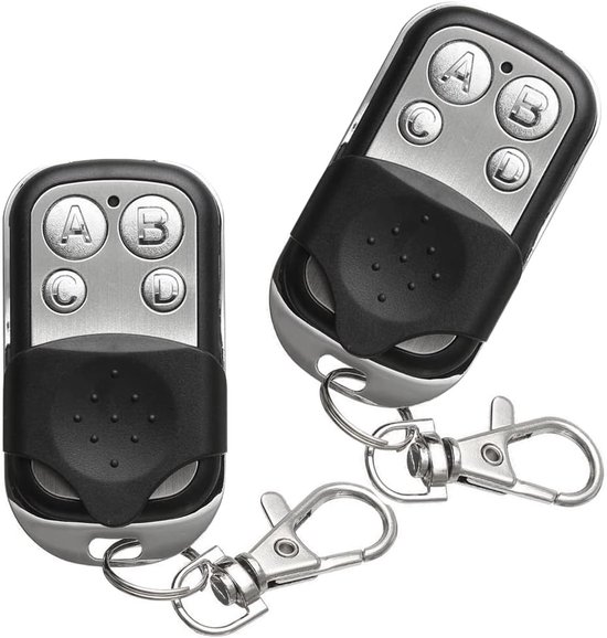 2er-pack Universal-garagentor-fernbedienung Mit Vier Tasten, 433 Mhz