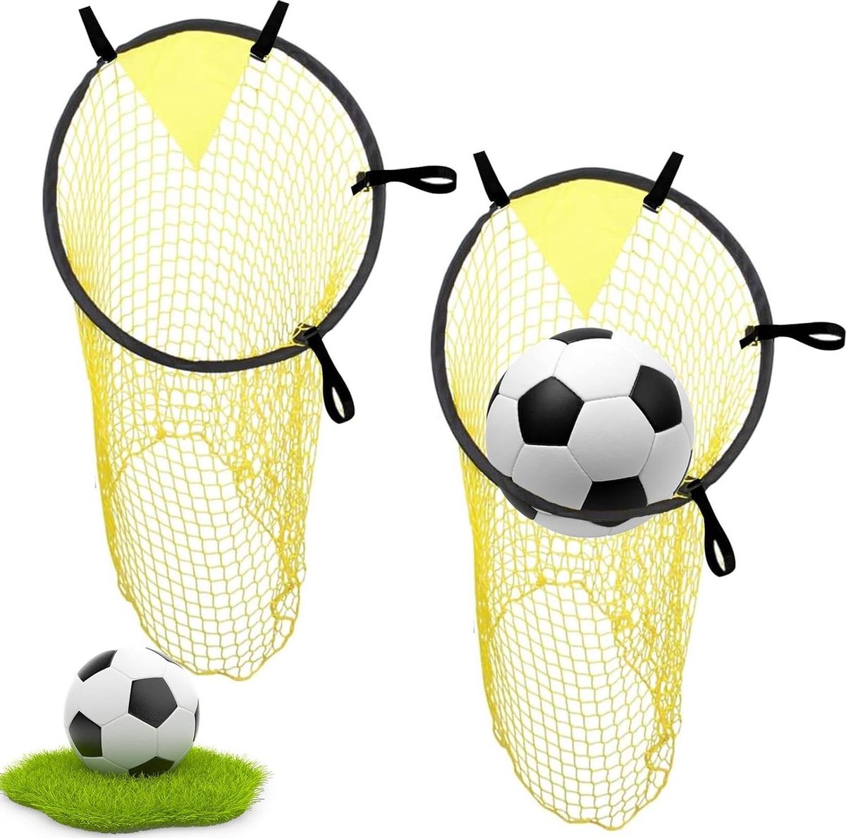 2 Zielscheiben – Fußballtraining – Eckschussziel – Trainingsausrüstung – Verstellbare Schnallen