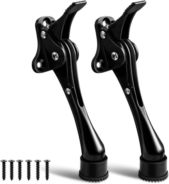 2 Stück, Türstopper, Fußtürstopper, Robuster Türstopper Für Die Unterseite Der Tür, Rutschfestes Gummi, Klappbarer Türstopper, 180 Mm
