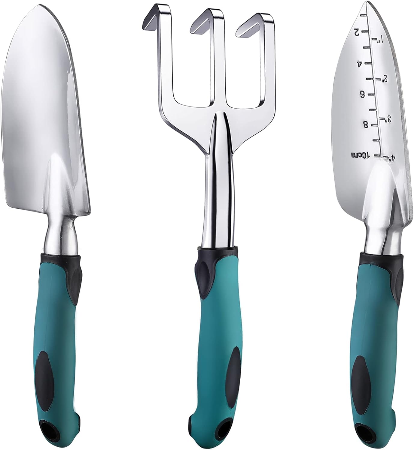 3-teiliges, Robustes Gartenwerkzeugset Aus Aluminiumguss Mit Weichen, Rutschfesten Gummigriffen
