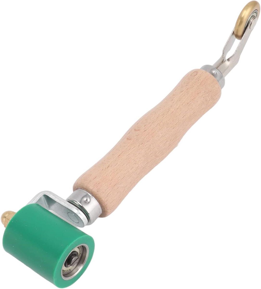 40-mm-handtapetenwalze, Hitzebeständige Pvc/tpo-schweißwalze, Holzgriff, Messingrad, Flachnahtwalze, Mehrzweckwalze