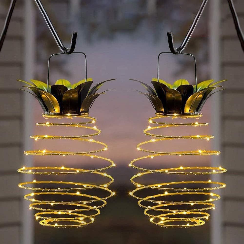 Wasserdichte, Ananasförmige Solarlampe Mit 60 Leds Für Garten, Hof, Veranda, Rasen, Hinterhof, Gartenweg, Terrasse Und Außengärten.