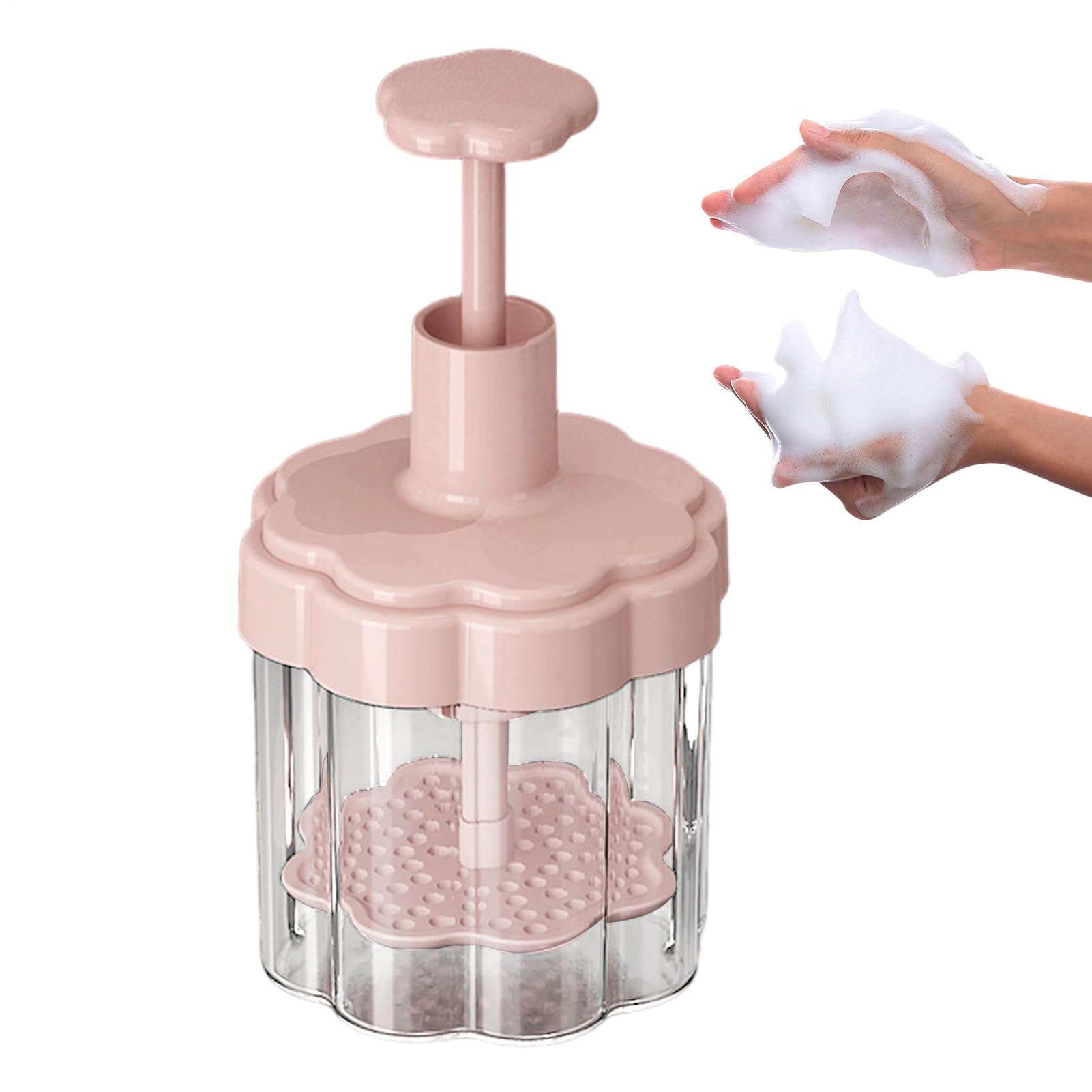 2-teiliger (weißer + Rosa) Shampoo-schaumformer – Schaumwerkzeug Mit Rutschfestem Griff Für Zuhause, Reisen, Badezimmer Und Schule