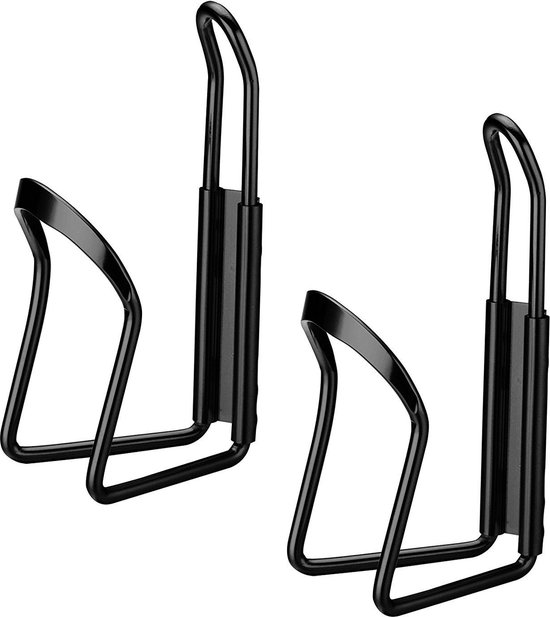 Flaschenhalter, Einfache Mountainbike-flaschenhalterhalterungen Aus Leichter Aluminiumlegierung (2er-pack – Bohren Erforderlich) – Schwarz