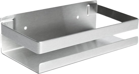 Duschablage Und -korb Aus Edelstahl, Badezimmerregal Und Aufbewahrungsgestell, Kein Bohren Erforderlich, Rechteckig, Silberfarben, 40 Cm