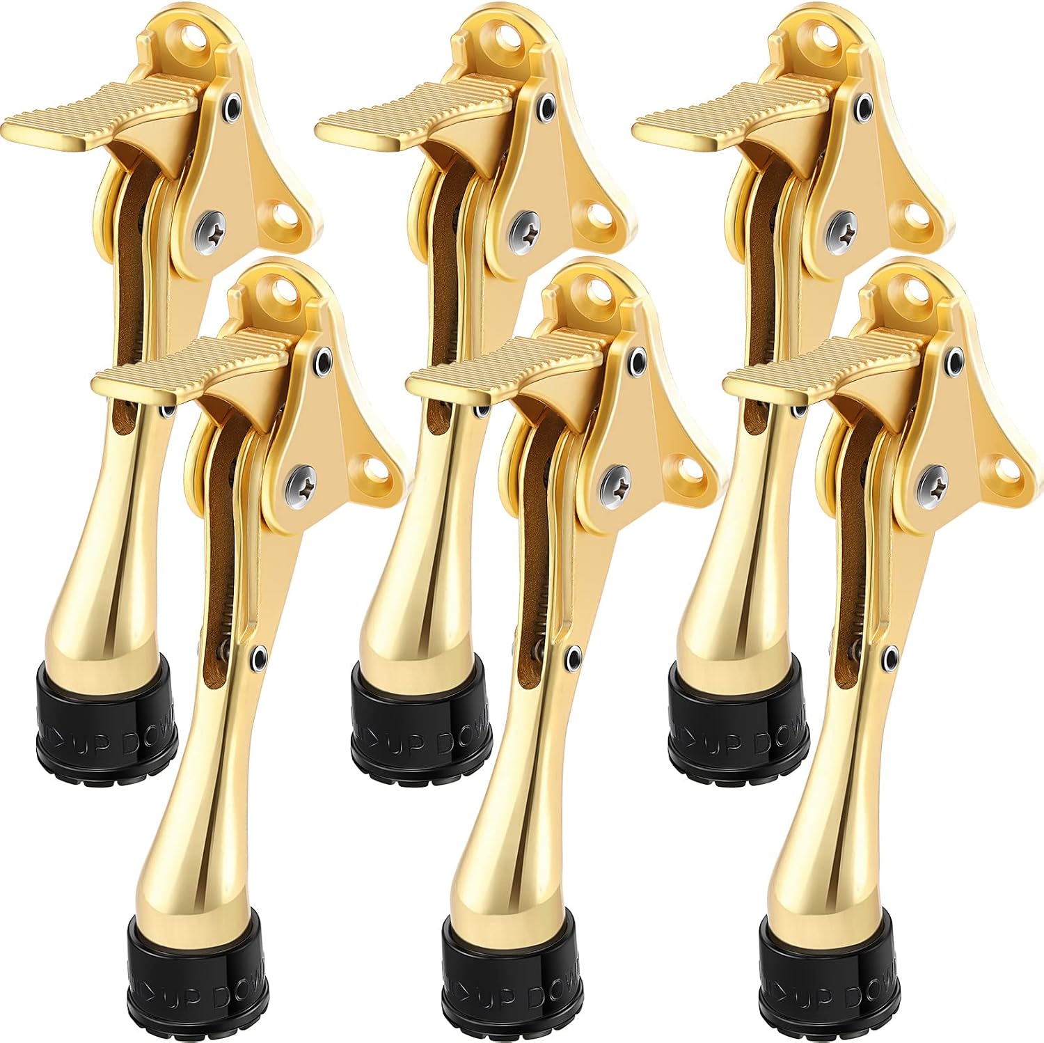 Hochleistungs-türstopper Für Die Unterseite Der Tür, Türstopper Aus Metall Mit Verstellbaren Gummispitzen, Türstopper Mit Federersatz (gold)