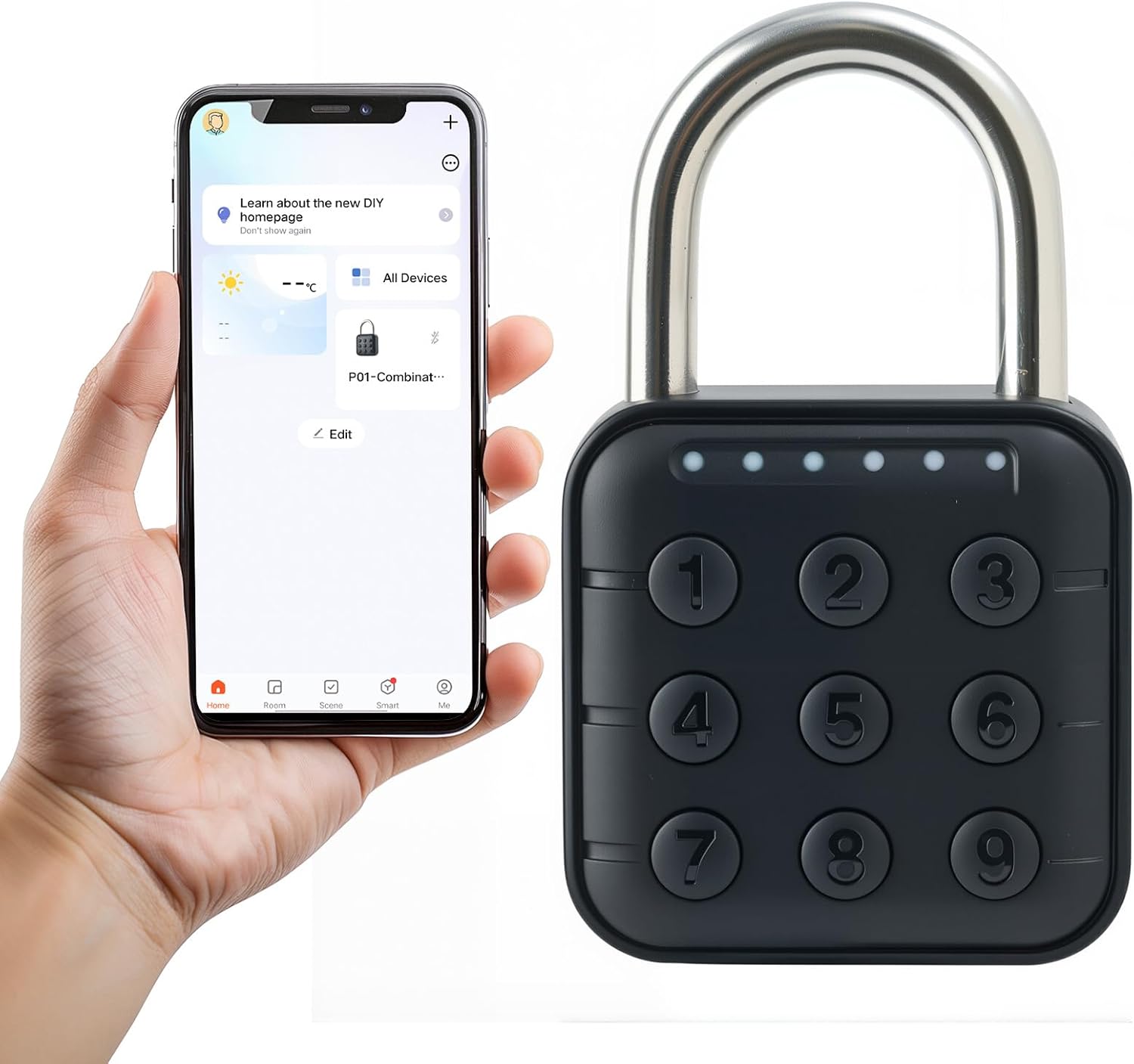 Fingerabdruckschloss, Usb-ladefunktion, Schwarz, Schloss Mit Fingerabdrucksensor, Wetterfest, Fingerabdruckschloss, Für Fitnessstudio, Gepäck, Lagerhallen
