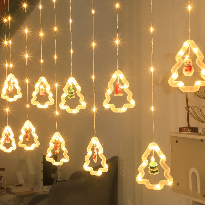 Runde Led-lichterkette – Weihnachtsbaumbeleuchtung – Dekorative Weihnachtsbeleuchtung – Lichterkette Für Den Weihnachtsbaum – Warmweiß